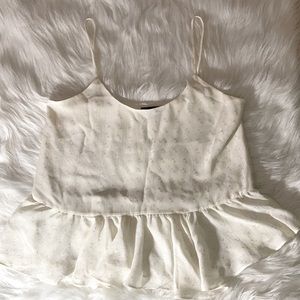 Metaphor off white silver print large tank new
